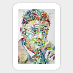 JAMES JOYCE - watercolor portrait .2 Sticker